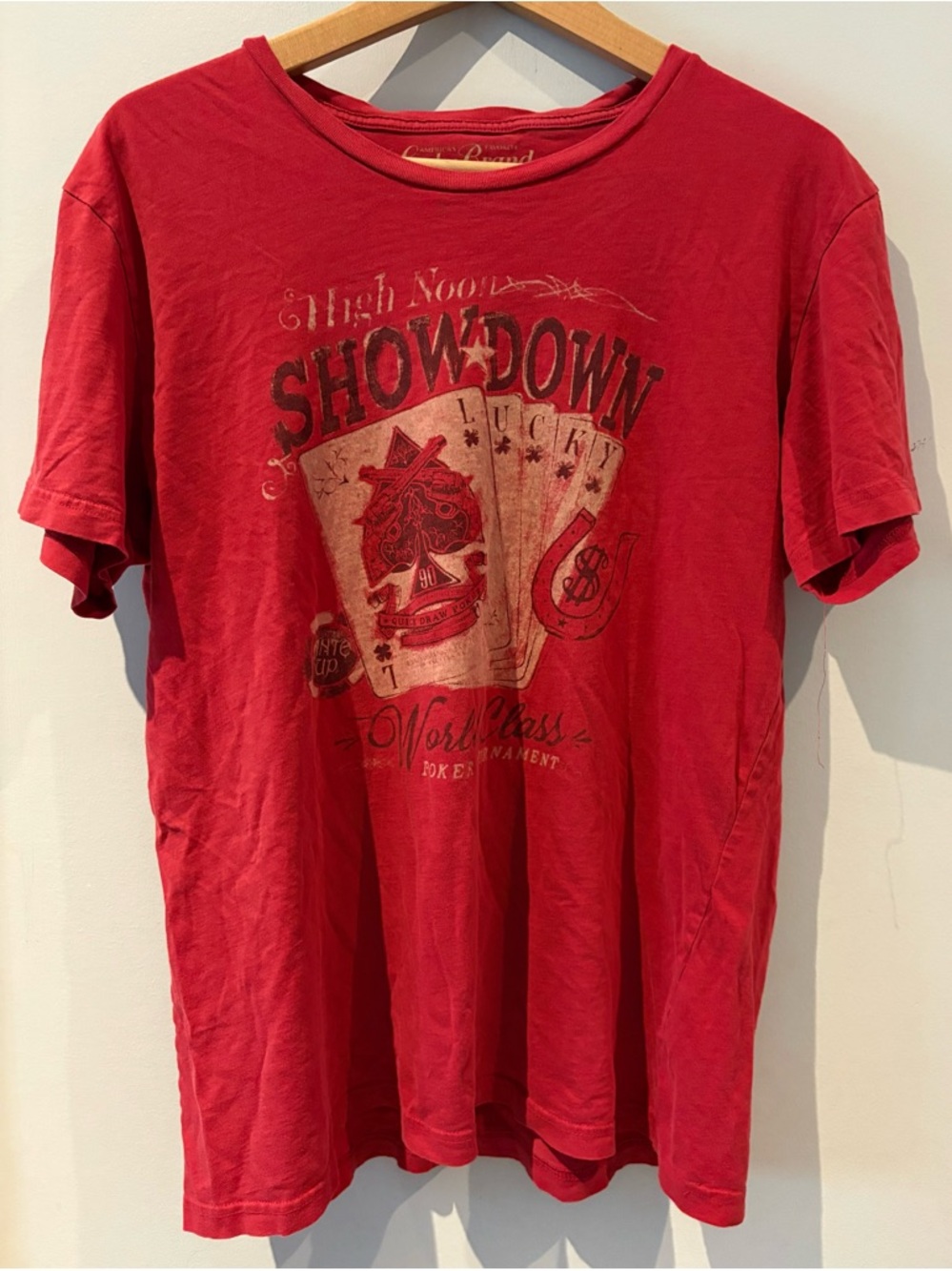 Lucky Brand High Noon Showdown World Class Poker Tournament Tee